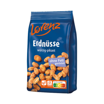 Lorenz Erdnuesse wuerzig und pikant, ohne Fett geroestet, 150g